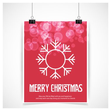 Noel kar tanesi kartı