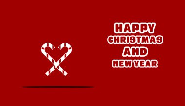 Noel ve yeni yıl tebrik kartı.