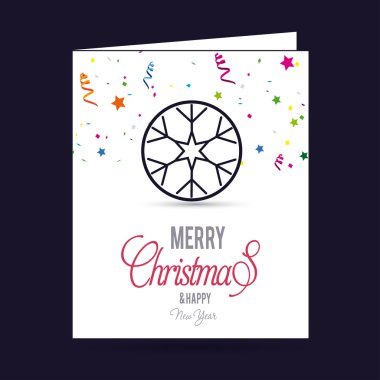 Noel kar tanesi simgesi kartı