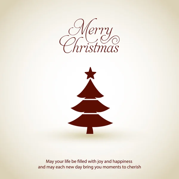 Merry christmas card met fir tree — Stockvector