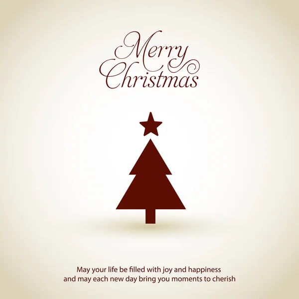 Merry christmas card met fir tree — Stockvector
