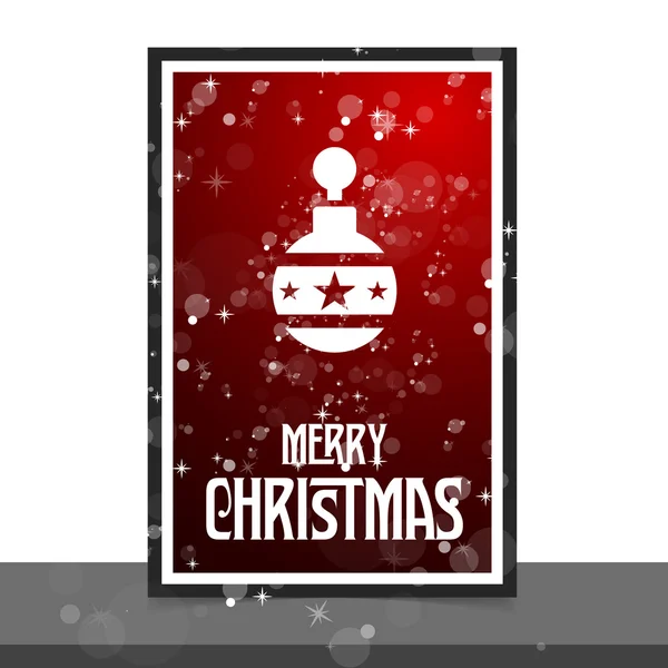 Christmas ball Greeting card. — Stock Vector
