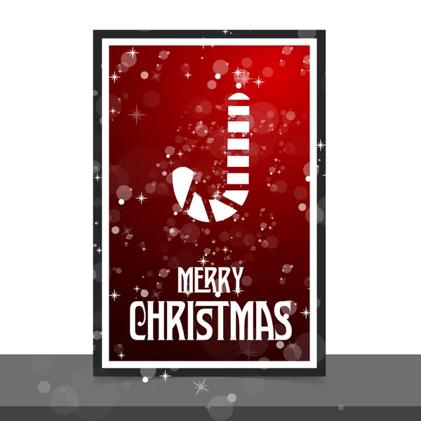 Tarjeta de Navidad con Candy Cane — Vector de stock