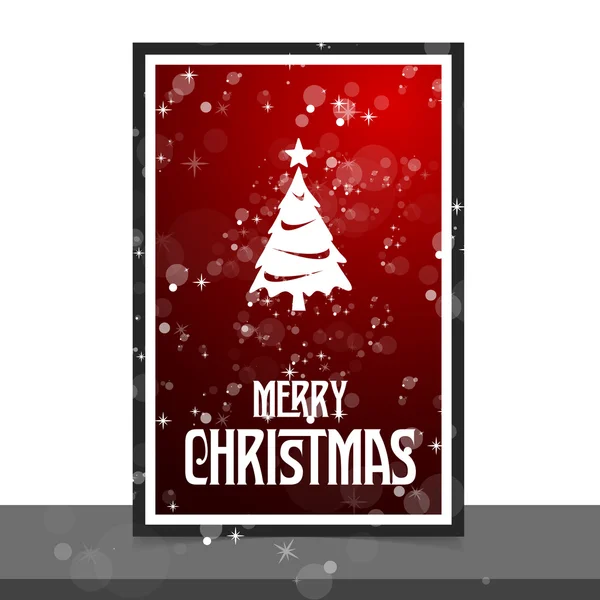 Merry Christmas card with fir tree — Stock Vector