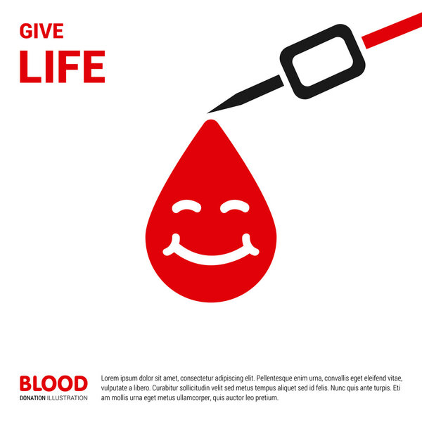 Donate Blood Creative typography Design template