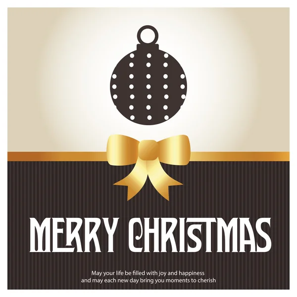 Greeting card with Christmas ball. — Stock Vector