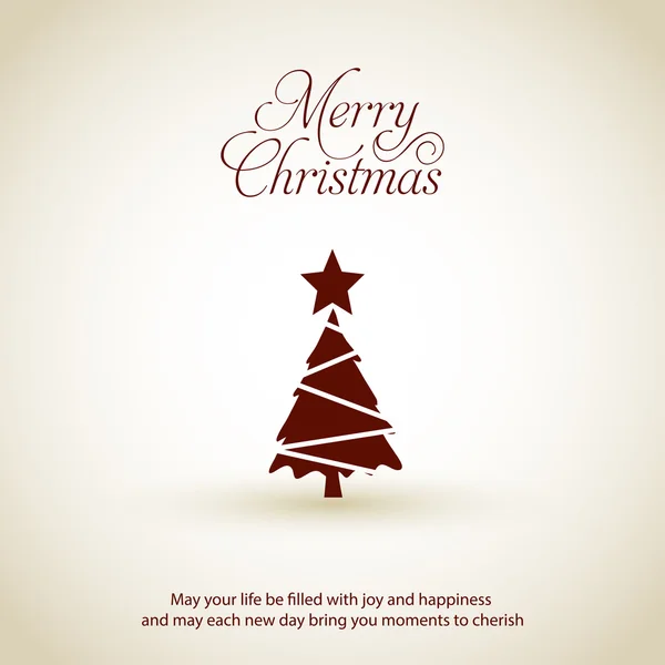 Merry christmas card met fir tree — Stockvector