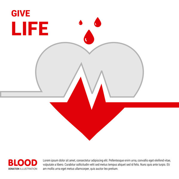 Donate Blood Creative typography Design template