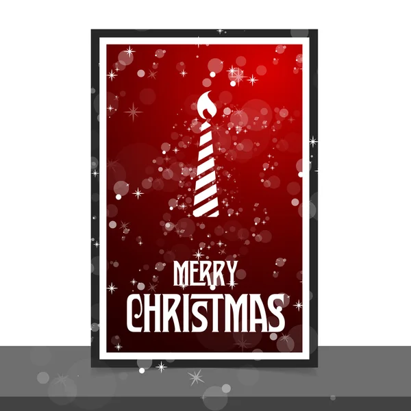 Vánoční přání s ikonou, svíčka — Stockový vektor