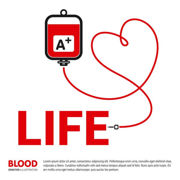 Donate Blood Creative typography Design template