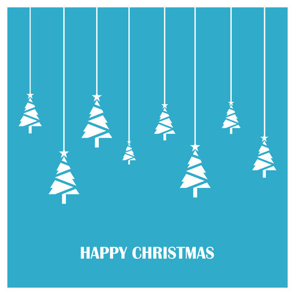 Christmas background with trees