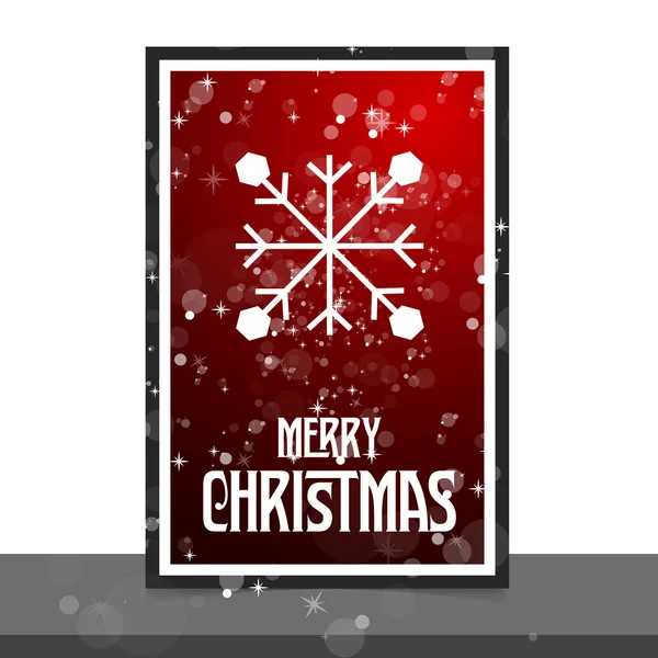 Navidad copo de nieve Icono tarjeta — Archivo Imágenes Vectoriales