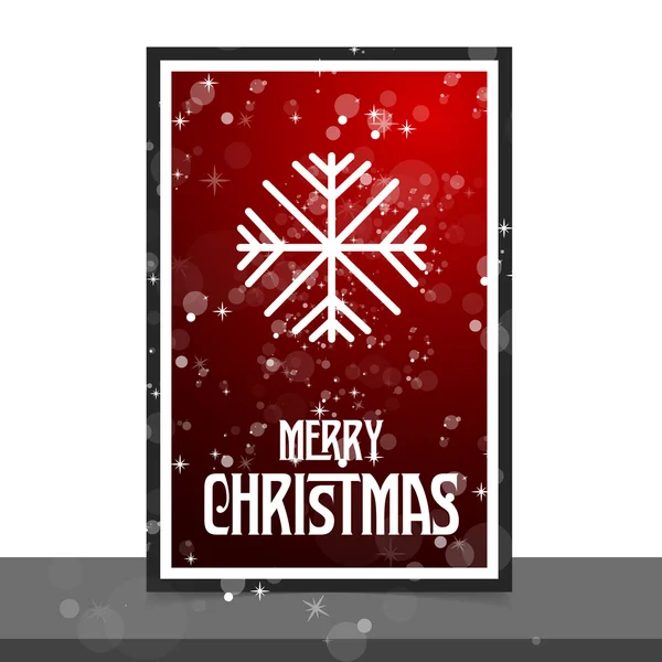 Navidad copo de nieve Icono tarjeta — Archivo Imágenes Vectoriales