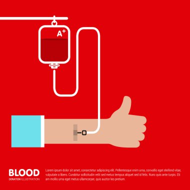 Donate Blood Creative typography Design template clipart
