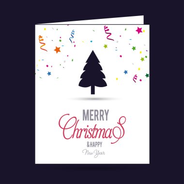 neşeli Noel kart köknar ağacı