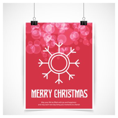 Noel kar tanesi kartı