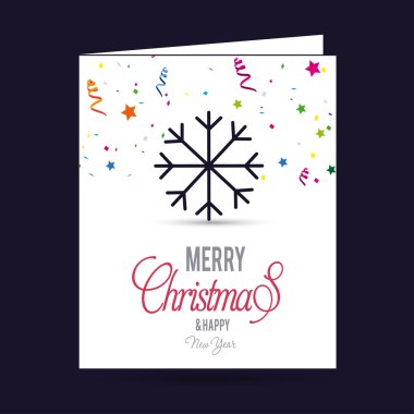 Noel kar tanesi simgesi kartı