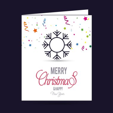 Noel kar tanesi simgesi kartı