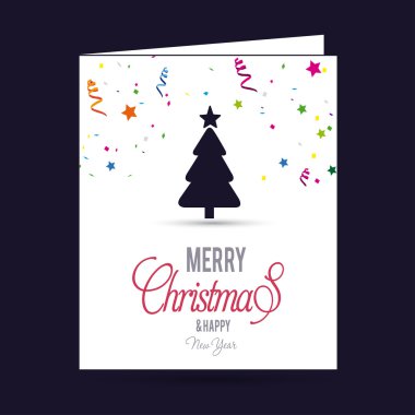 neşeli Noel kart köknar ağacı