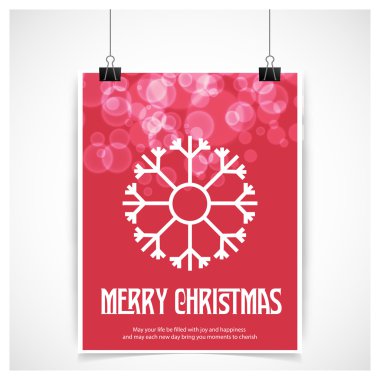 Noel kar tanesi kartı