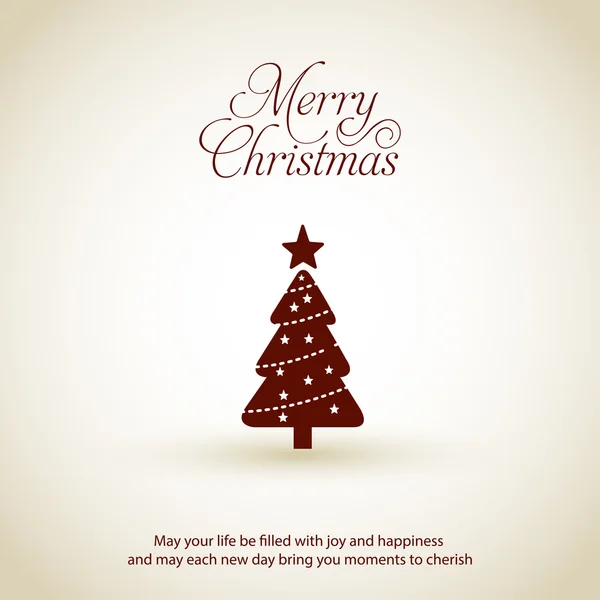 Merry christmas card met fir tree — Stockvector