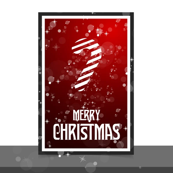 Christmas card with candy cane — Stock Vector