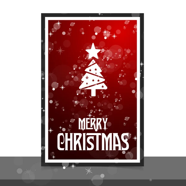 Feliz tarjeta de Navidad con abeto — Archivo Imágenes Vectoriales