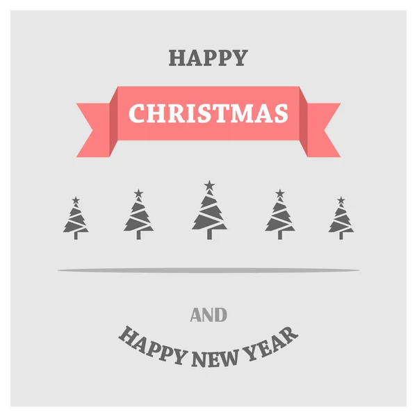 Año Nuevo y árboles de Navidad iconos — Vector de stock