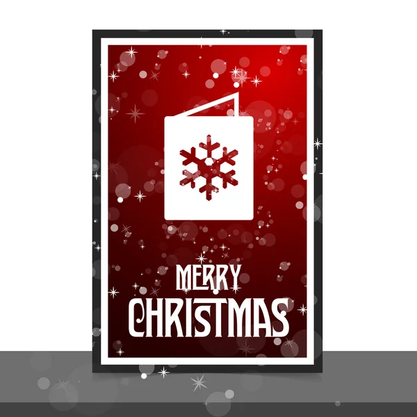 Christmas card with postcard icon — Stock Vector