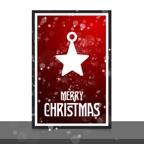 Christmas card with star icon — Stock Vector