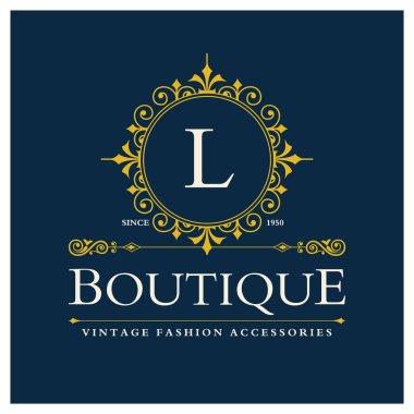 L harfi ile butik Logo Tasarım