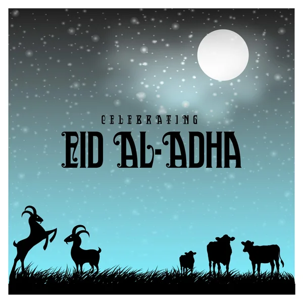 Festival de la comunidad musulmana Eid-Ul-Adha — Vector de stock