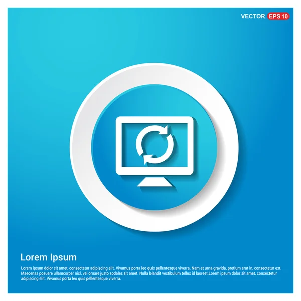 Desktop and refresh icon — Stock Vector