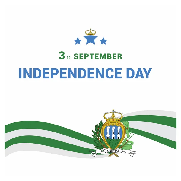 Tarjeta San Marino Día de la Independencia — Archivo Imágenes Vectoriales