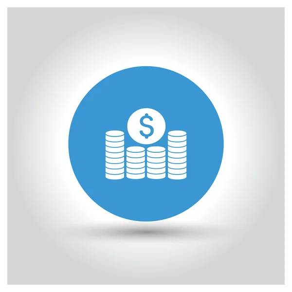 Dollar coin stack Icon. — Stock Vector