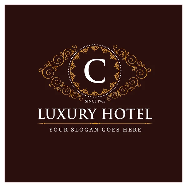 Шаблон логотипа роскошного отеля — стоковый вектор