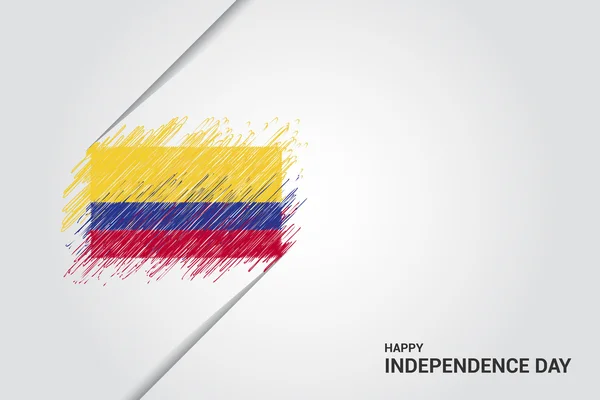 Colombia independence day poster — Stock Vector