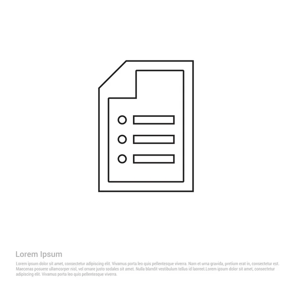 Textdokument mit Listensymbol — Stockvektor