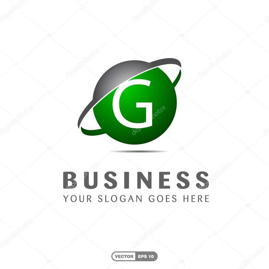 Abstract G letter vector logo icon template. Green company logo