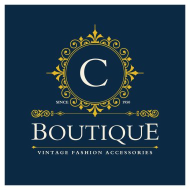 C harfi ile butik Logo Tasarım