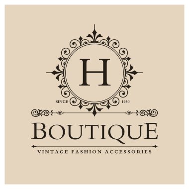 H harfi ile butik Logo Tasarım