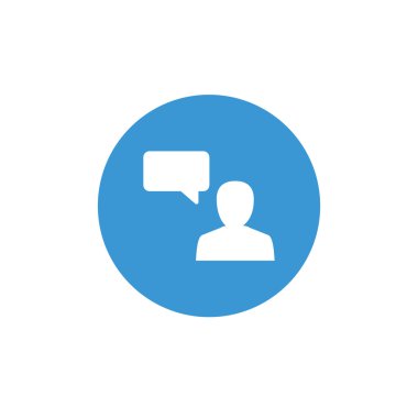 Kullanıcı ile konuşma balonu simgesinin.