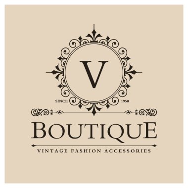 Butik Logo Tasarım ile harf V