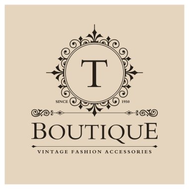 T harfi ile butik Logo Tasarım