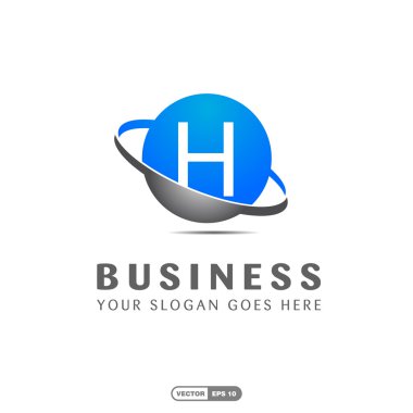 İş şirket H harfi logosu