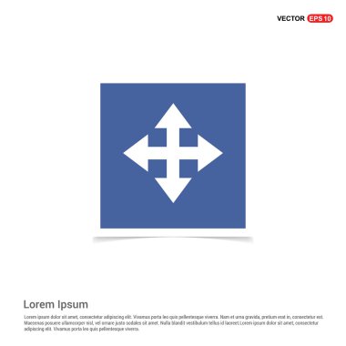 Dört yön okları simge