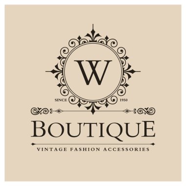 Butik Logo Tasarım ile harf W