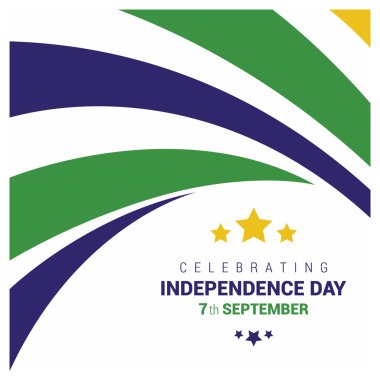 Brazil Independence Day card clipart