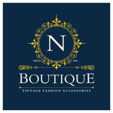 N harfi ile butik Logo Tasarım