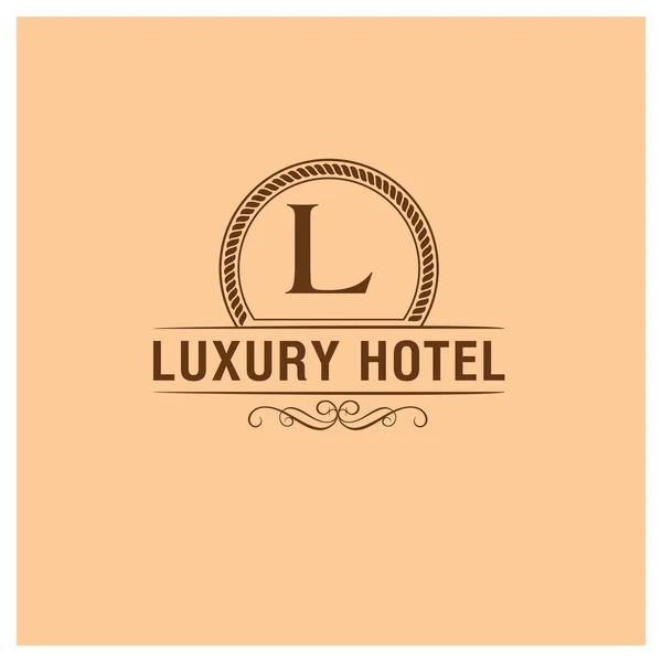 Logo hôtel de luxe avec lettre L — Image vectorielle